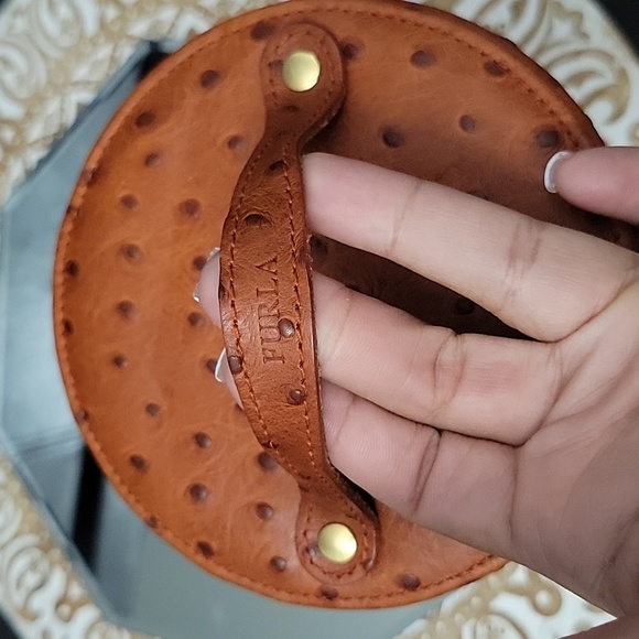 Furla| Ostrich mini bag with top handle NWOT - Picture 4 of 10